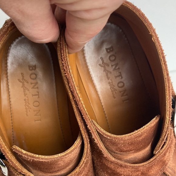 BONTONI Visionario Brown Suede Monk Boot 9.5 Italian Designer Old Money Luxury - Picture 12 of 15